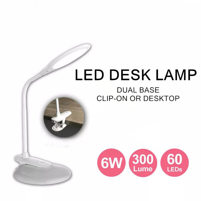 Clip On Clamp Desk Lamp Adjustable Flexible Neck Table Work Student Study Light