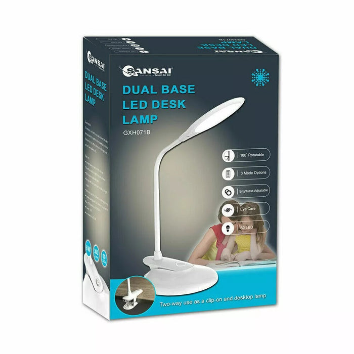 Clip On Clamp Desk Lamp Adjustable Flexible Neck Table Work Student Study Light