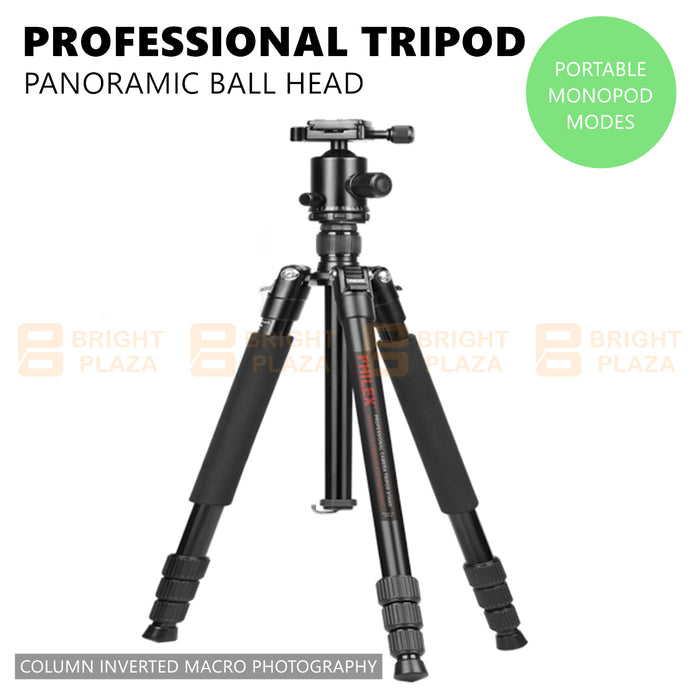 Professional Camera Tripod Monopod Stand DSLR Ball Head Mount Flexible Adjustable