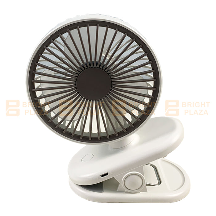 Portable Clip On Small Desk Fan Cooler Cooling USB Rechargeable Desktop Strong Wind