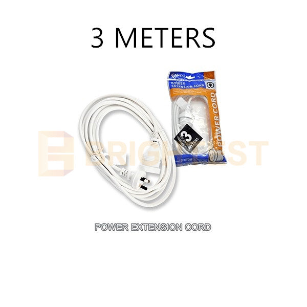 3M/5M/7M/10M Mains Power Extension Cord Lead Aus 3-Pin Plug 240V White Cable