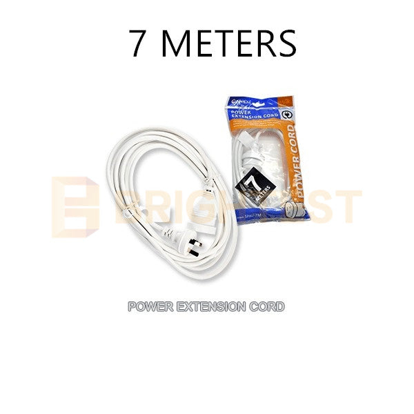 3M/5M/7M/10M Mains Power Extension Cord Lead Aus 3-Pin Plug 240V White Cable