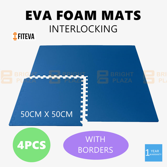 4PCS Interlocking Foam Flooring Heavy Duty Eva Mats Tiles Gym Garage Kids Puzzle