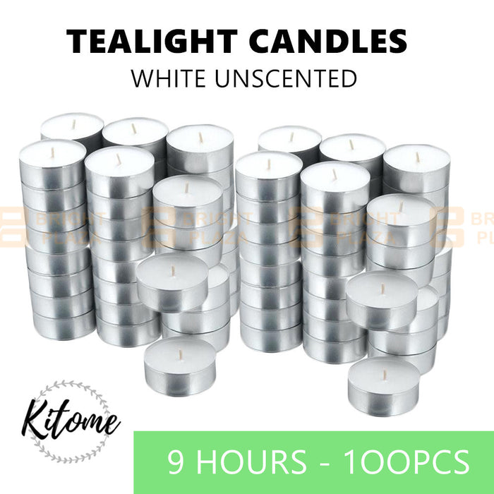 100pcs Tea light Candles Tea Lights Tealight Tealights Unscented Candle 9 Hours