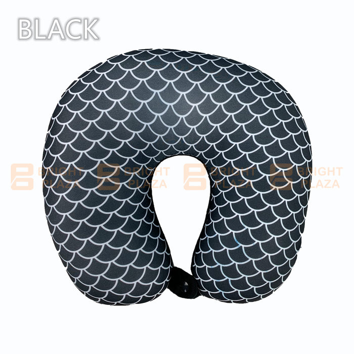 Microbead Travel Neck Pillow Solid Colours U Shaped Head Rest Cushion Portable