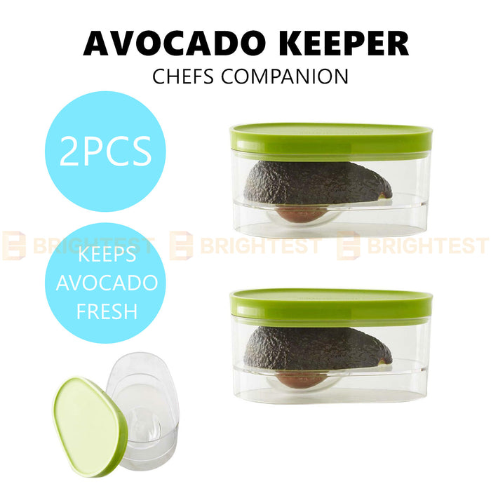 2pcs Avocado Keeper Saver Food Veggie Storage Container Stay Fresh Leftover Half