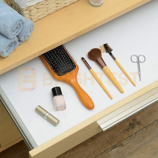 2pcs Anti Non Slip Drawer Liner Mat Grip Roll Matting Cabinet Kitchen 200cm x 45cm