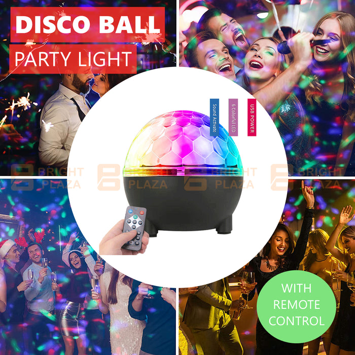 LED Crystal Magic Ball Disco DJ Party Light Lamp Effect Strobe Remote Stage Patterns