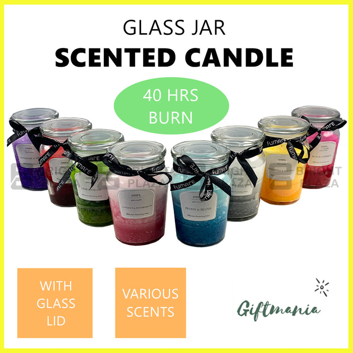 40 Hours Scented Candle in Glass Jar With Lid Cup Candles Weddings Gift Home Décor