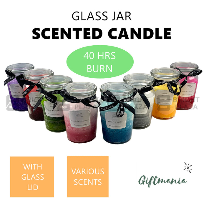 40 Hours Scented Candle in Glass Jar With Lid Cup Candles Weddings Gift Home Décor
