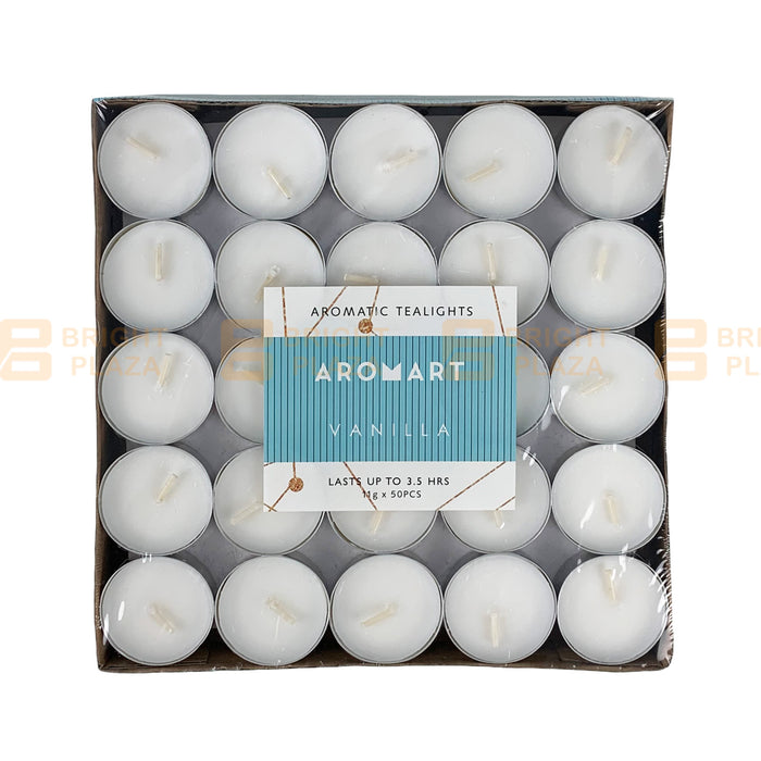 50pk Scented Tealights Tea Light Candles Bulk 3.5 Hours Burn Home Scent Wedding