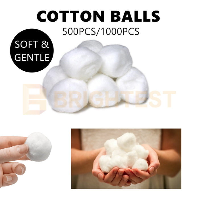 500/1000pcs Pure White Cotton Balls First Aid Makeup Cosmetic Remover Gentle
