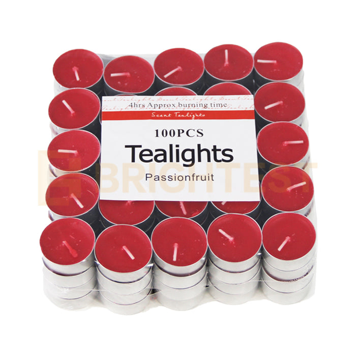 100pcs Scented Tealights Tea Light Candles Bulk 4 Hours Burn Home Scent Wedding
