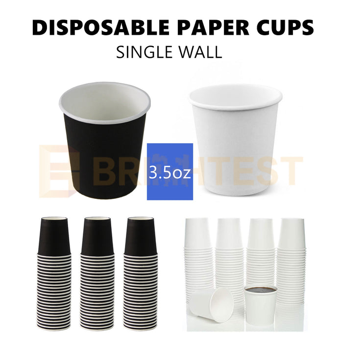 Disposable Paper Cups Coffee Espresso Single Wall Shot Cup Tasting Bulk 3.5oz 100ml