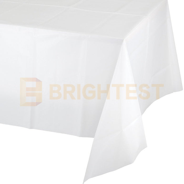 Plastic Table Cloth Colour Rectangle Cover Birthday Party Tablecover 137x274cm