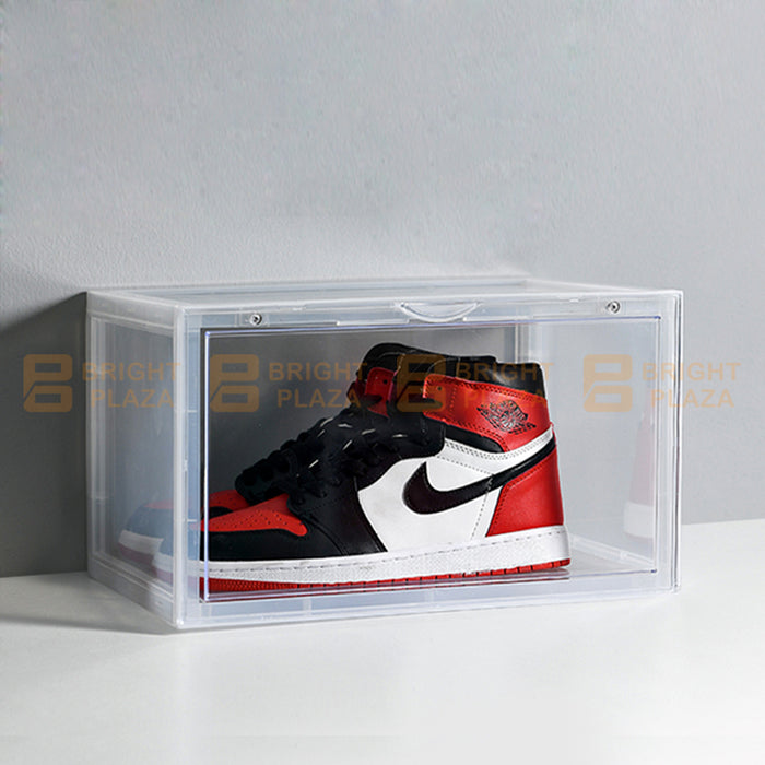 8PCS Premium Sneaker Display Shoe Box Storage Case Clear Plastic Boxes Stackable