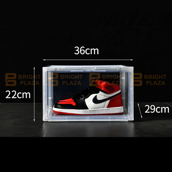 8PCS Premium Sneaker Display Shoe Box Storage Case Clear Plastic Boxes Stackable