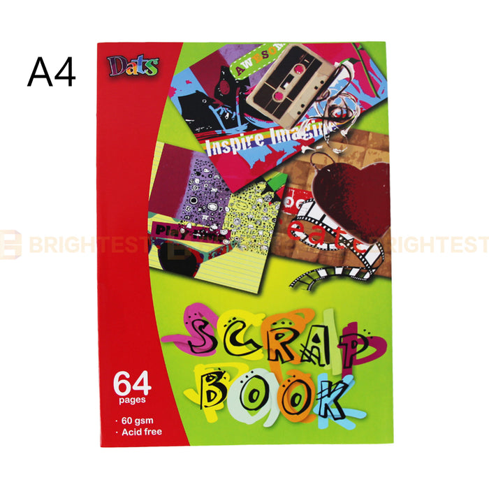 64 Pages Scrapbook DIY Blank Craft Paper Drawing Painting School Photo Book A4 A5