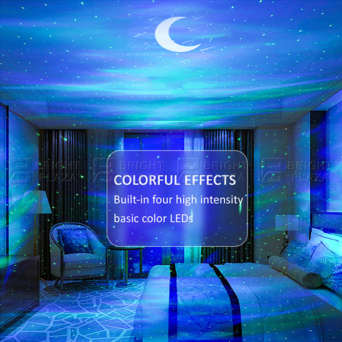 Aurora Borealis Night Light Lamp Projector Ceiling White Noise Sound Machine Remote