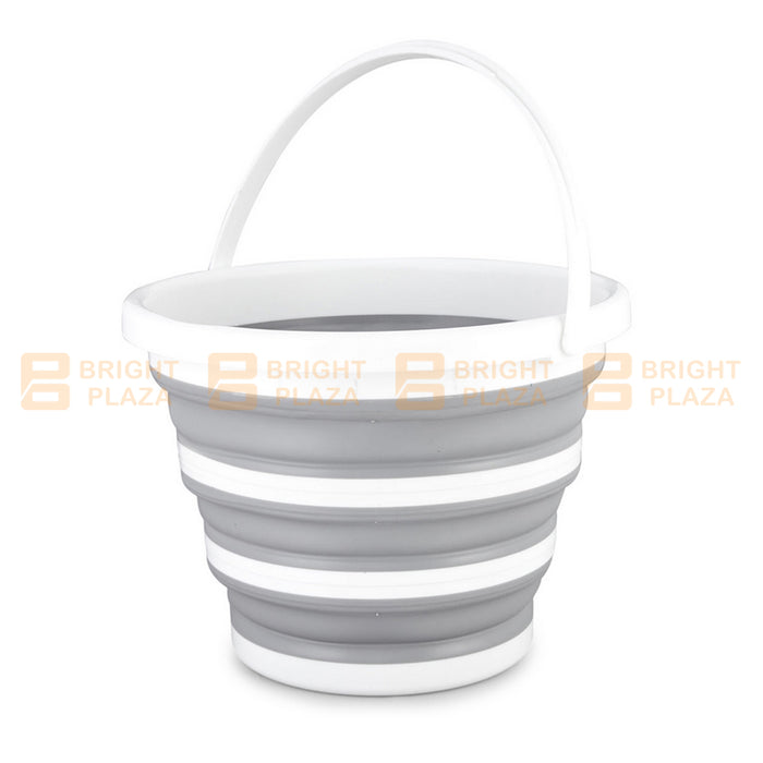 10L Collapsible Folding Bucket Silicone Water Container Hiking Camping Fishing Travel