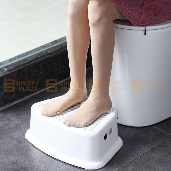 Portable Single Step Stool Plastic Ladder Kitchen Bathroom Kids Toilet Training Non-Slip