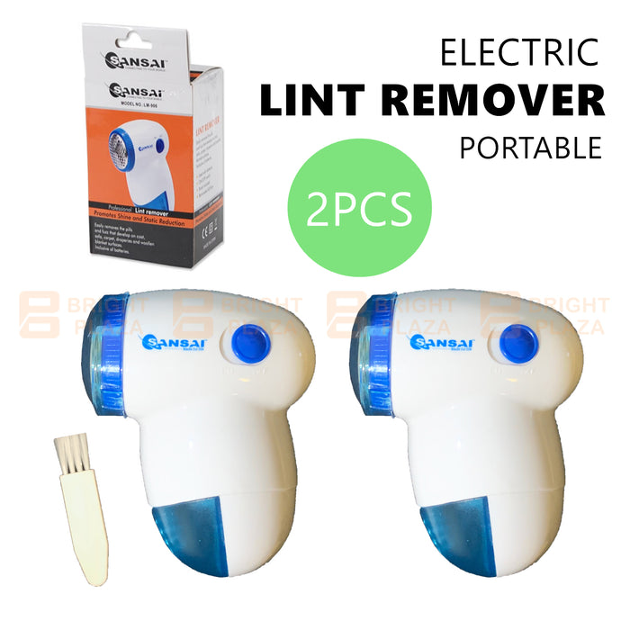 2 x Portable Electric Lint Remover Fluff Clothes Sweaters Fabric Shaver Fuzz Shaver