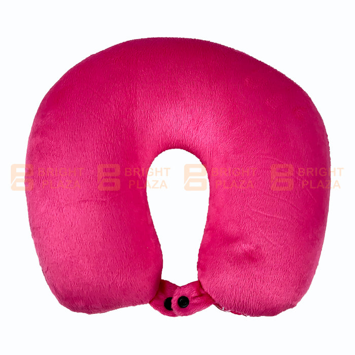 Microbead Travel Neck Pillow Solid Colours U Shaped Head Rest Cushion Portable