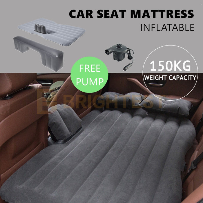 Inflatable Car Back Seat Mattress Portable SUV Travel Camping Air Bed Rest Sleep Pump