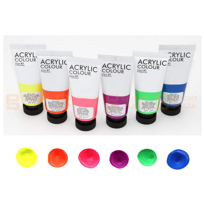 48PCS x 22ml Acrylic Colour Paint Tubes Set Artist Art Paints Painting Student School
