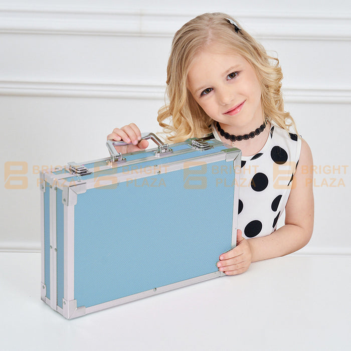 145PCS Kids Complete Art Set Box Case Paints Drawing Colour Pencils Pastels Artist Kit