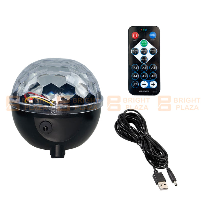 LED Crystal Magic Ball Disco DJ Party Light Lamp Effect Strobe Remote Stage Patterns