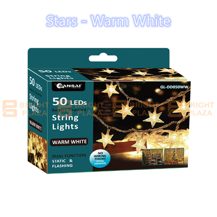50 LED String Lights Outdoor Fairy Globe Bubble Light Battery Powered Party Christmas