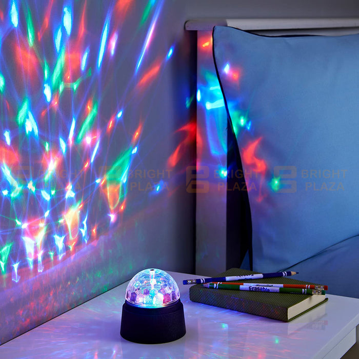 Small LED Party Disco Light Battery Powered Spinning Rotating Indoor Portable Strobe