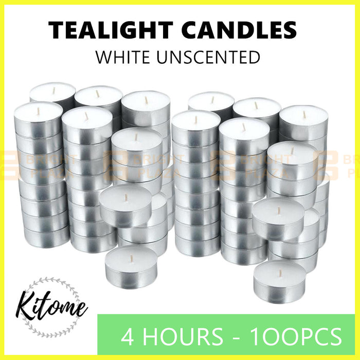 100pcs Tea light Candles Tea Lights Tealight Tealights Unscented Candle 4 Hours