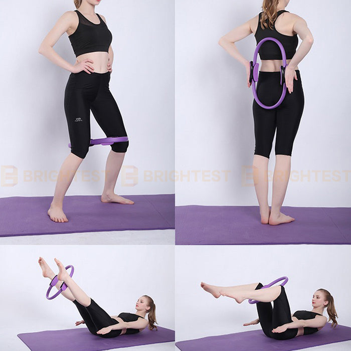 Pilates Ring Exercise Resistance Yoga Gym Rings Fitness Magic Circle Foam Grip