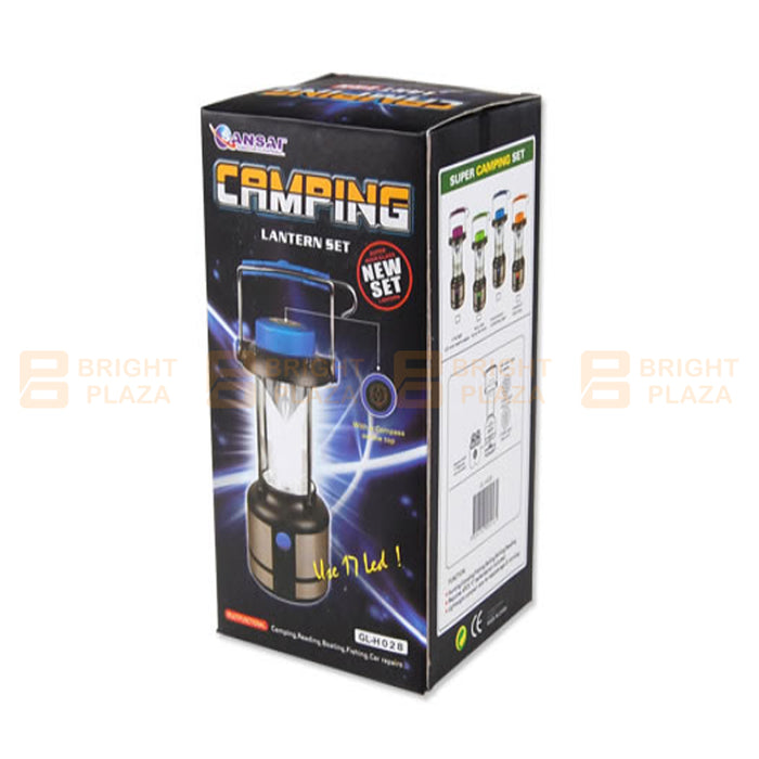 Portable LED Camping Lamp Torch Light Lantern Outdoor Hiking Fishing Flashlight