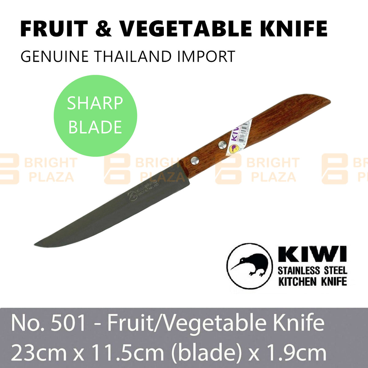 3 PC Kiwi Stainless Steel Kitchen Knife - 503