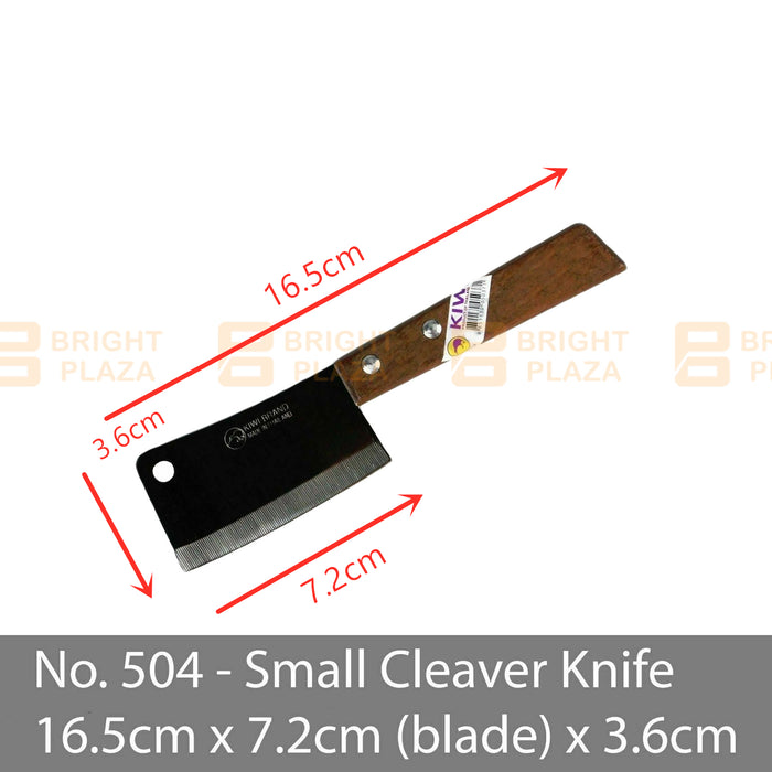 KIWI Knife Stainless Steel Blade Kitchen Chef Knives Cook Cleaver Wood No. 504