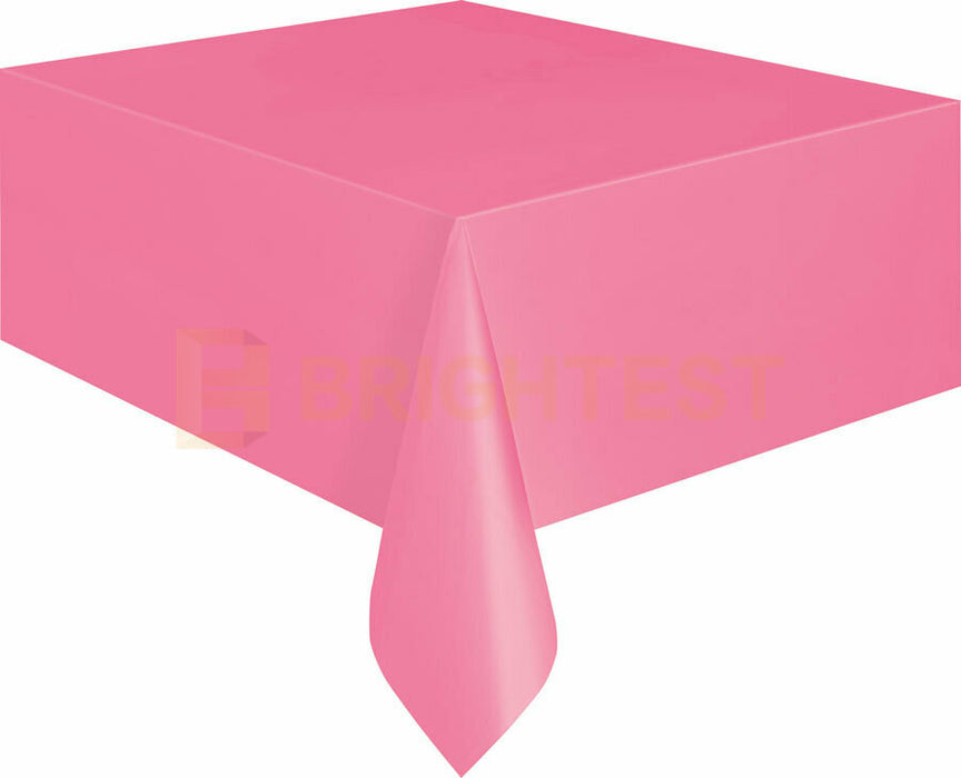 Plastic Table Cloth Colour Rectangle Cover Birthday Party Tablecover 137x274cm