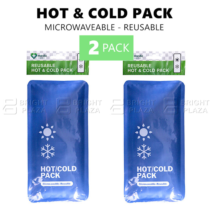 2 x Microwaveable Reusable Hot And Cold Pack Ice Gel Packs Heat Warm Cool Ice Aid