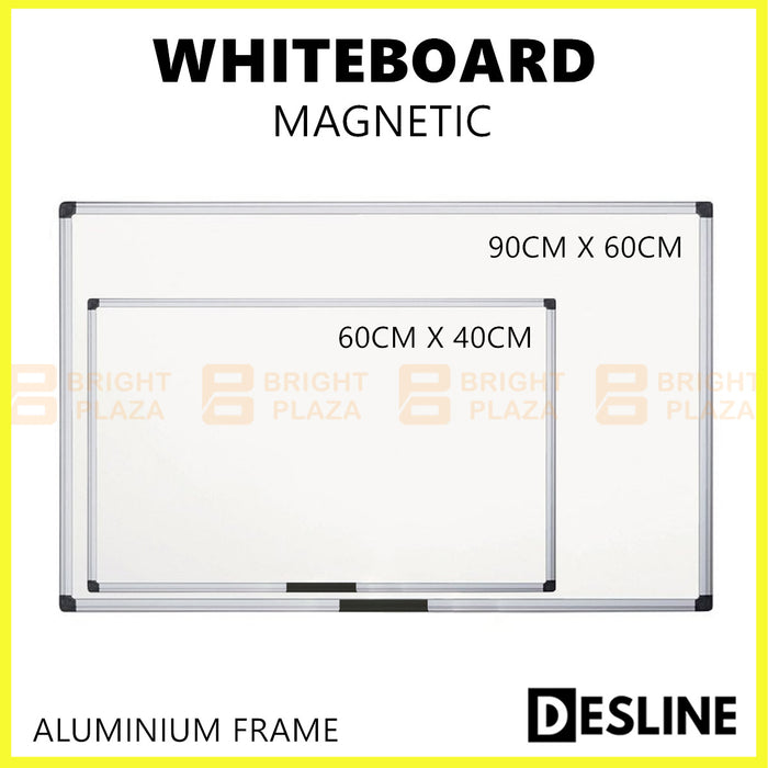 Magnetic Whiteboard Home Office Board Aluminium Frame Wall Message White