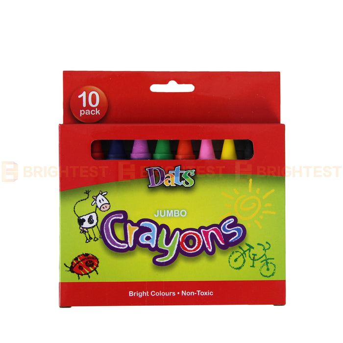 20 x Jumbo Crayons Thick Crayon Assorted Colours Kid Craft Drawing Colouring