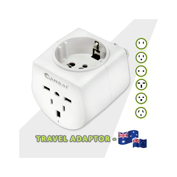 2 x Inbound Universal Travel Adaptor International Power Plug - World to AUS/NZ