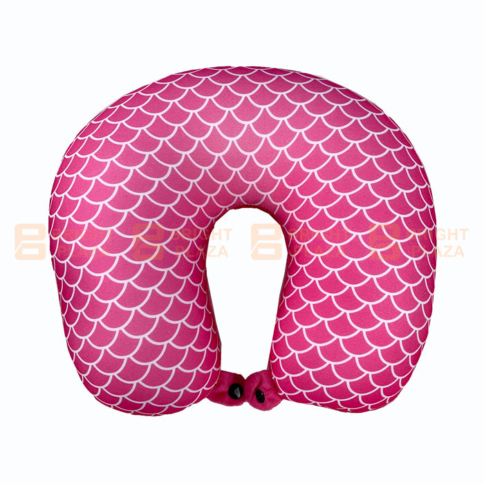 Microbead Travel Neck Pillow Solid Colours U Shaped Head Rest Cushion Portable