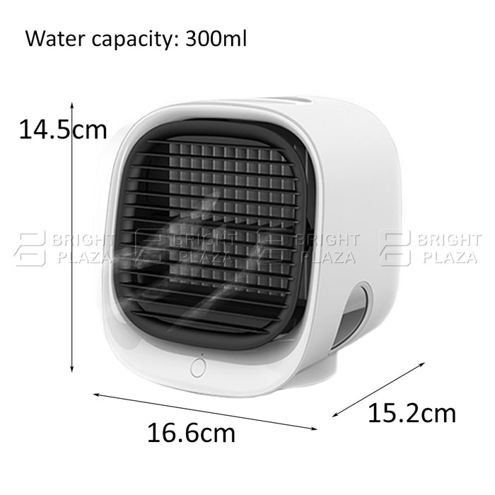 Desktop Mini Air Cooler Fan Cooling Conditioner Night Light Compact Desk Home
