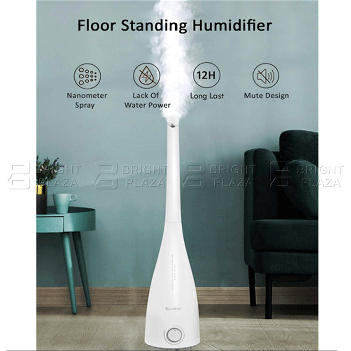 3.3L Ultrasonic Cool Mist Air Humidifier Purifier Diffuser Home Mist Spray Floor Standing