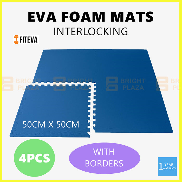 4PCS Interlocking Foam Flooring Heavy Duty Eva Mats Tiles Gym Garage Kids Puzzle