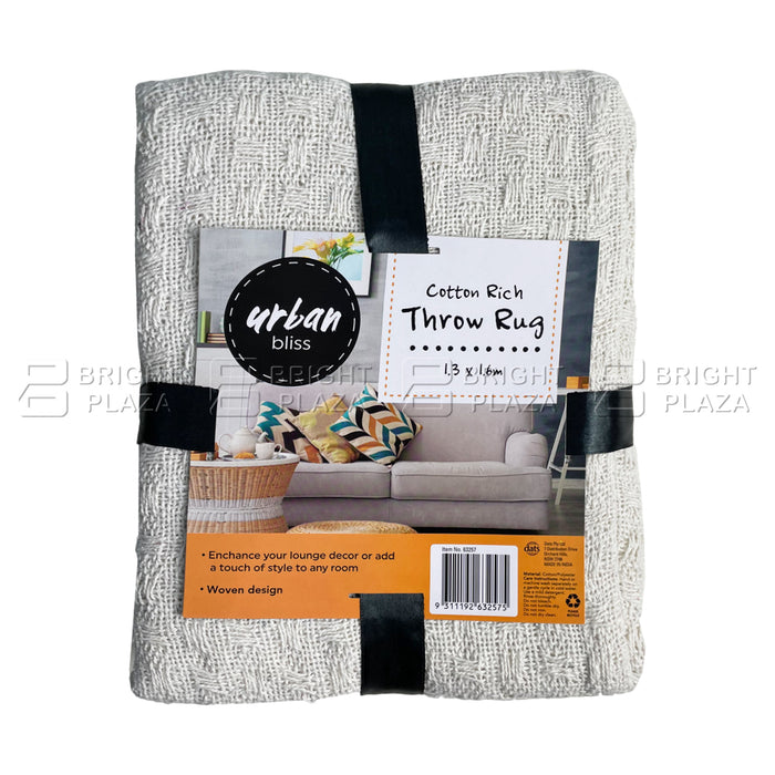 Cotton Throw Rug Blanket Snuggle Sofa Lounge Couch Bed Warm Home Décor Cover