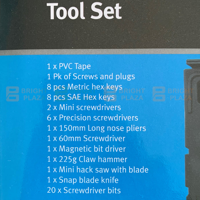 52PCS Household Tools Set Home Garden Repair Hand Tool Kit Box Handy Case Hammer