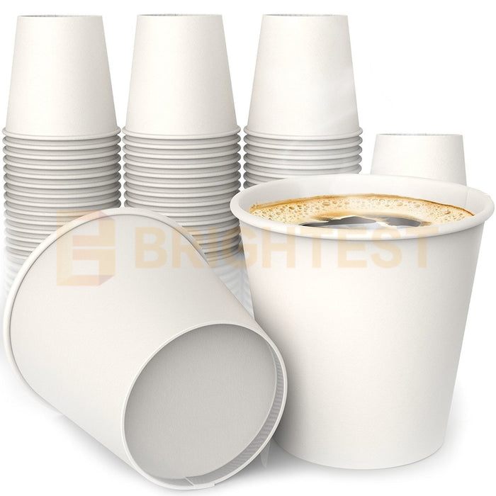 Disposable Paper Cups Coffee Espresso Single Wall Shot Cup Tasting Bulk 3.5oz 100ml